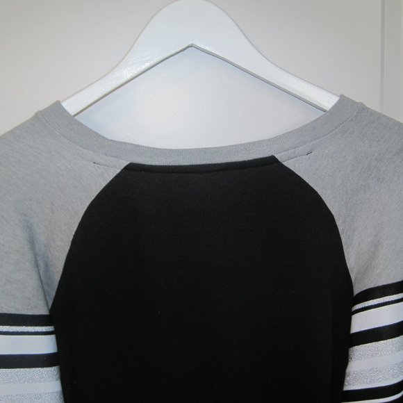 VICTORIA’S SECRET PINK brand, black/grey/white/silver color pullover. Size XS - Picture 6 of 8